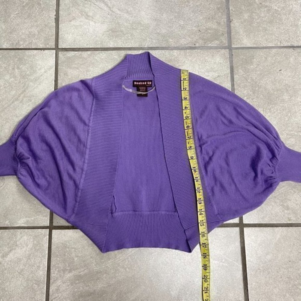 Hooked Up Lavender Cropped Buttonless Cardigan Si… - image 4